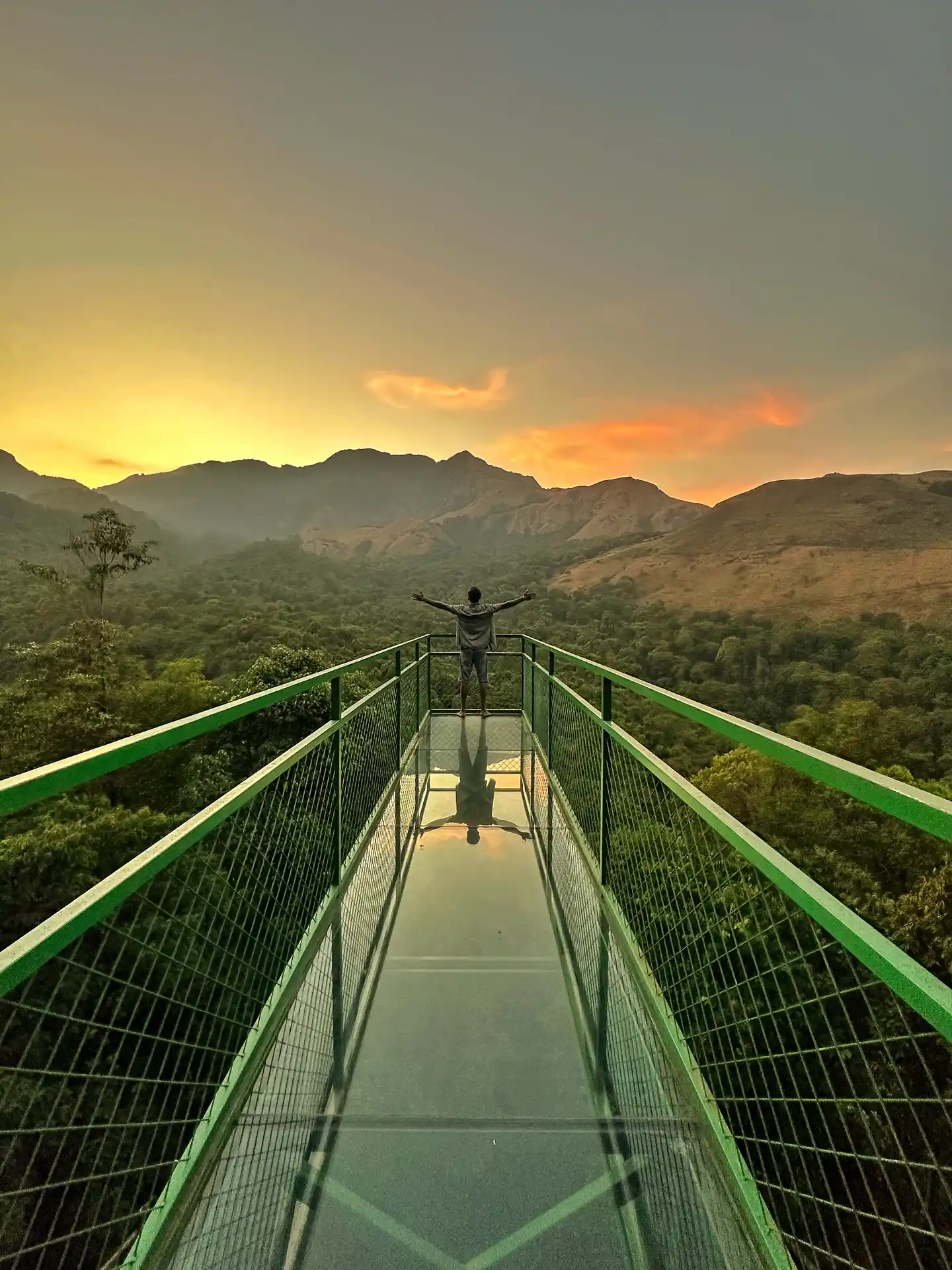 View of mountain Vista from the Glass Bridge