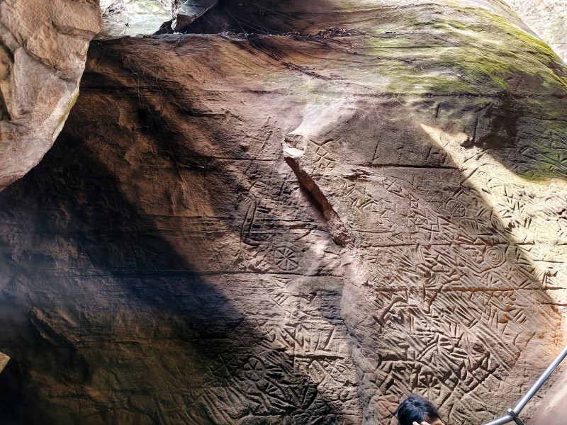 Edakkal Caves prehistoric carvings Wayanad Kerala trip